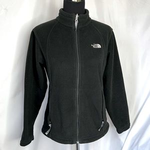 The North Face Women’s Black Full Zip Fleece Long Sleeve Sweater Size L.